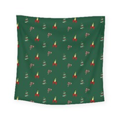 Christmas Background Square Tapestry (small)