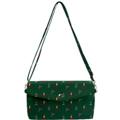 Christmas Background Removable Strap Clutch Bag