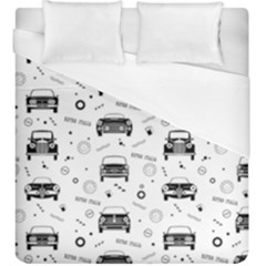 Pattern Retro Italy Cars Classic Duvet Cover (king Size) by danenraven