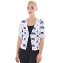 Pattern Retro Italy Cars Classic Cropped Button Cardigan View1