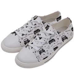 Pattern Retro Italy Cars Classic Men s Low Top Canvas Sneakers by danenraven