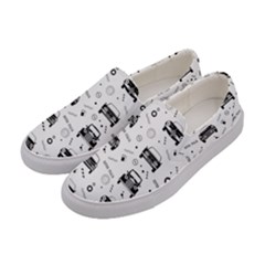 Pattern Retro Italy Cars Classic Women s Canvas Slip Ons by danenraven