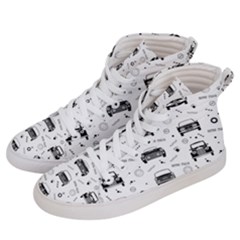 Pattern Retro Italy Cars Classic Men s Hi-top Skate Sneakers by danenraven