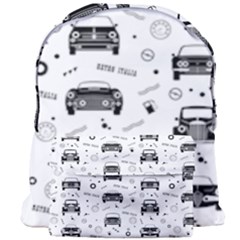 Pattern Retro Italy Cars Classic Giant Full Print Backpack by danenraven