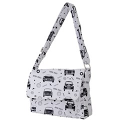 Pattern Retro Italy Cars Classic Full Print Messenger Bag (s) by danenraven