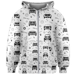 Pattern Retro Italy Cars Classic Kids  Zipper Hoodie Without Drawstring by danenraven