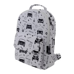 Pattern Retro Italy Cars Classic Flap Pocket Backpack (large) by danenraven