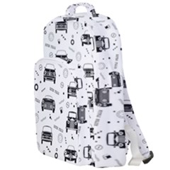 Pattern Retro Italy Cars Classic Double Compartment Backpack by danenraven