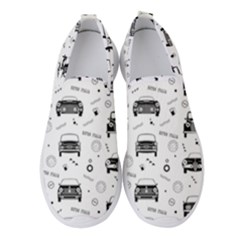 Pattern Retro Italy Cars Classic Women s Slip On Sneakers by danenraven