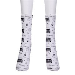 Pattern Retro Italy Cars Classic Crew Socks