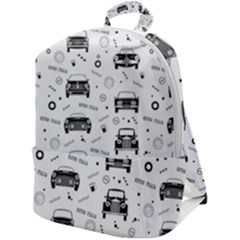 Pattern Retro Italy Cars Classic Zip Up Backpack by danenraven