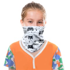 Pattern Retro Italy Cars Classic Face Covering Bandana (kids) by danenraven