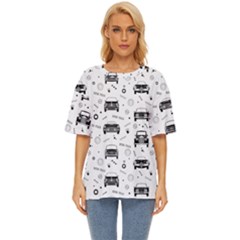 Pattern Retro Italy Cars Classic Oversized Basic Tee by danenraven