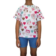 Lovely Owls Kids  Short Sleeve Swimwear by ConteMonfrey