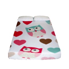 Lovely Owls Fitted Sheet (full/ Double Size) by ConteMonfrey