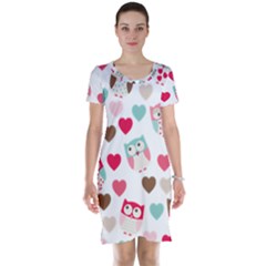 Lovely Owls Short Sleeve Nightdress by ConteMonfrey