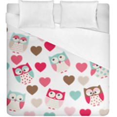 Lovely Owls Duvet Cover (king Size) by ConteMonfrey