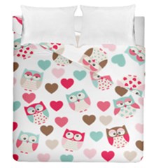 Lovely Owls Duvet Cover Double Side (queen Size) by ConteMonfrey