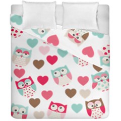 Lovely Owls Duvet Cover Double Side (california King Size) by ConteMonfrey