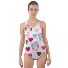 Lovely Owls Cut-out Back One Piece Swimsuit by ConteMonfrey