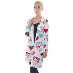 Lovely Owls Hooded Pocket Cardigan by ConteMonfrey