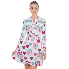 Lovely Owls Long Sleeve Panel Dress by ConteMonfrey