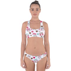 Lovely Owls Cross Back Hipster Bikini Set by ConteMonfrey