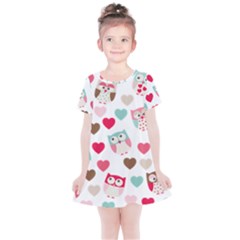 Lovely Owls Kids  Simple Cotton Dress by ConteMonfrey