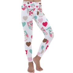 Lovely Owls Kids  Lightweight Velour Classic Yoga Leggings by ConteMonfrey