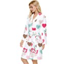 Lovely Owls Long Sleeve Velour Robe View2