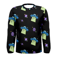 Illustration Cosmos Cosmo Rocket Spaceship -ufo Men s Long Sleeve Tee by danenraven