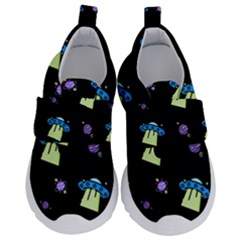 Illustration Cosmos Cosmo Rocket Spaceship -ufo Kids  Velcro No Lace Shoes by danenraven