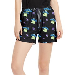 Illustration Cosmos Cosmo Rocket Spaceship -ufo Women s Runner Shorts