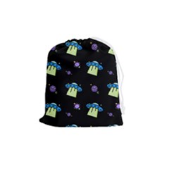 Illustration Cosmos Cosmo Rocket Spaceship Ufo Drawstring Pouch (medium) by danenraven