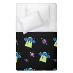 Illustration Cosmos Cosmo Rocket Spaceship Ufo Duvet Cover (single Size) by danenraven