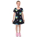 Illustration Cosmos Cosmo Rocket Spaceship Ufo Kids  Short Sleeve Velvet Dress View1