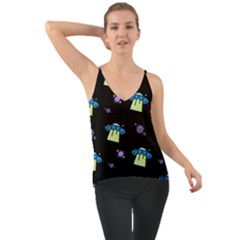 Illustration Cosmos Cosmo Rocket Spaceship Ufo Chiffon Cami by danenraven