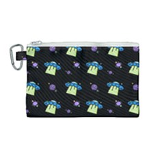 Illustration Cosmos Cosmo Rocket Spaceship Ufo Canvas Cosmetic Bag (medium) by danenraven