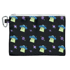 Illustration Cosmos Cosmo Rocket Spaceship Ufo Canvas Cosmetic Bag (xl) by danenraven