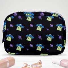 Illustration Cosmos Cosmo Rocket Spaceship Ufo Make Up Pouch (small) by danenraven