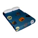 Halloween Cat Pumpkin Pattern Bat Horror Fitted Sheet (Full/ Double Size) View2