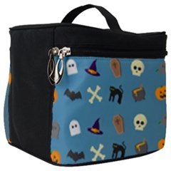 Halloween Cat Pumpkin Pattern Bat Horror Make Up Travel Bag (big) by danenraven