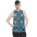 Halloween Cat Pumpkin Pattern Bat Horror Men s Sleeveless Hoodie View1