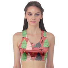 Christmas Tree Icon Sports Bra