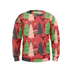 Christmas Tree Icon Kids  Sweatshirt by danenraven