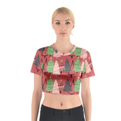 Christmas Tree Icon Cotton Crop Top by danenraven