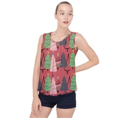 Christmas Tree Icon Bubble Hem Chiffon Tank Top by danenraven