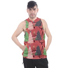 Christmas Tree Icon Men s Sleeveless Hoodie by danenraven