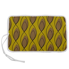 Yellow Brown Minimalist Leaves  Pen Storage Case (s) by ConteMonfrey