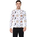 Cute Cat Kitten Animal Design Pattern Men s Long Sleeve Rash Guard View1